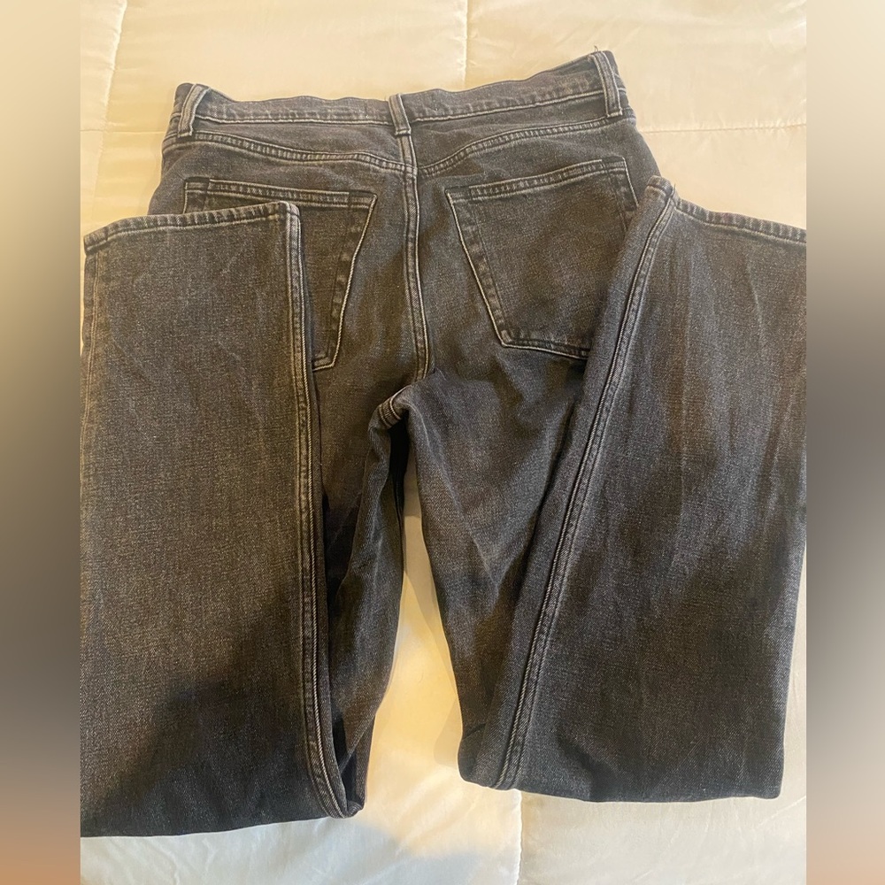 Abercrombie Faded Black Denim High Rise Size 6/28 Short - Picture 2 of 5